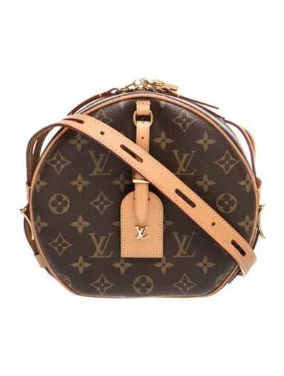 Pre-owned Louis Vuitton Lv Monogram Boite Chapeau Souple Mm In Brown