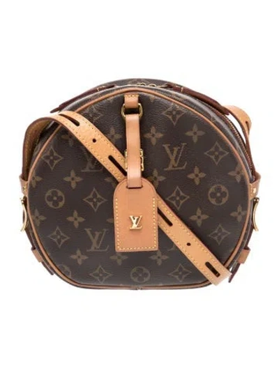 Pre-owned Louis Vuitton Lv Monogram Boite Chapeau Souple Mm In Brown