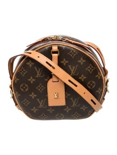 Pre-owned Louis Vuitton Lv Monogram Boite Chapeau Souple Mm In Brown