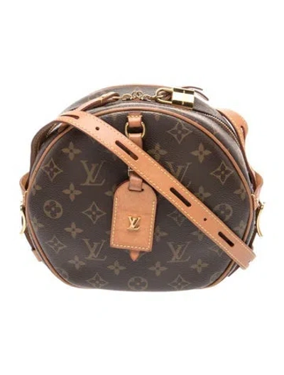 Pre-owned Louis Vuitton Lv Monogram Boite Chapeau Souple Mm In Brown