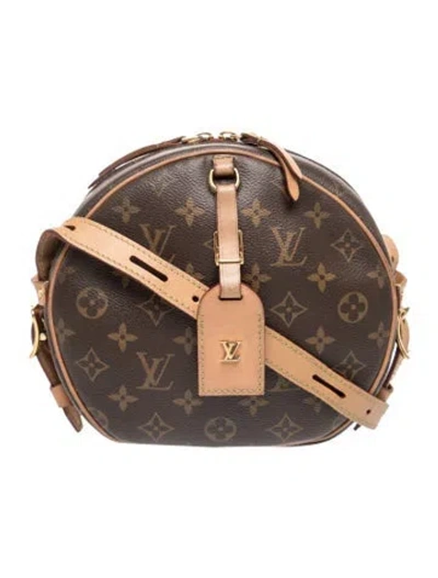 Pre-owned Louis Vuitton Lv Monogram Boite Chapeau Souple Mm In Brown