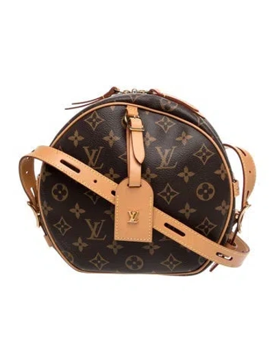 Pre-owned Louis Vuitton Lv Monogram Boite Chapeau Souple Mm In Brown