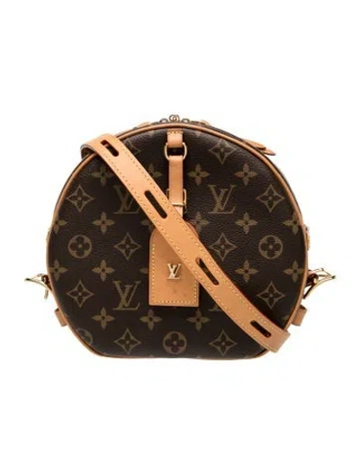 Pre-owned Louis Vuitton Lv Monogram Boite Chapeau Souple Mm In Brown