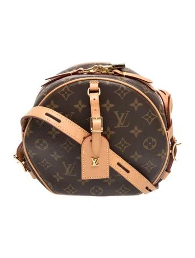 Pre-owned Louis Vuitton Lv Monogram Bôite Chapeau Souple Mm In Brown
