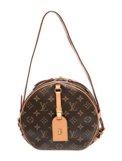 Pre-owned Louis Vuitton Lv Monogram Boite Chapeau Souple Mm In Brown