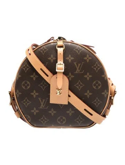 Pre-owned Louis Vuitton Lv Monogram Boite Chapeau Souple Mm In Brown