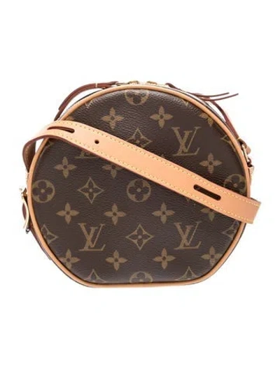 Pre-owned Louis Vuitton Lv Monogram Boite Chapeau Souple Pm In Brown