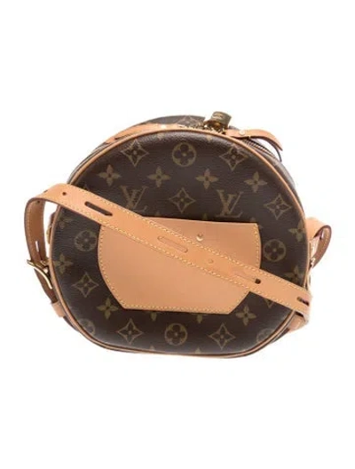 Pre-owned Louis Vuitton Lv Monogram Boite Chapeau Souple Pm In Brown