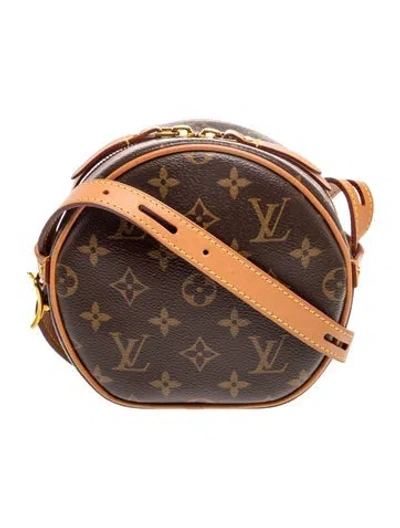Pre-owned Louis Vuitton Lv Monogram Boite Chapeau Souple Pm In Brown