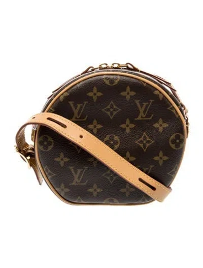 Pre-owned Louis Vuitton Lv Monogram Boite Chapeau Souple Pm In Brown