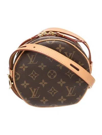 Pre-owned Louis Vuitton Lv Monogram Boite Chapeau Souple Pm In Brown