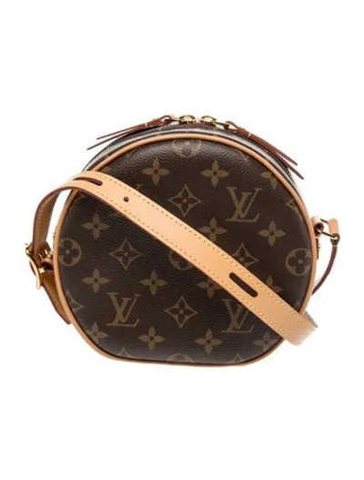 Pre-owned Louis Vuitton Lv Monogram Boite Chapeau Souple Pm In Brown