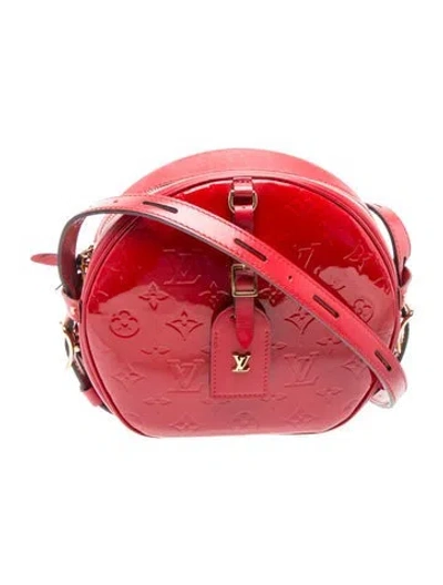 Pre-owned Louis Vuitton Lv Monogram Boite Chapeau Souple Pm In Red