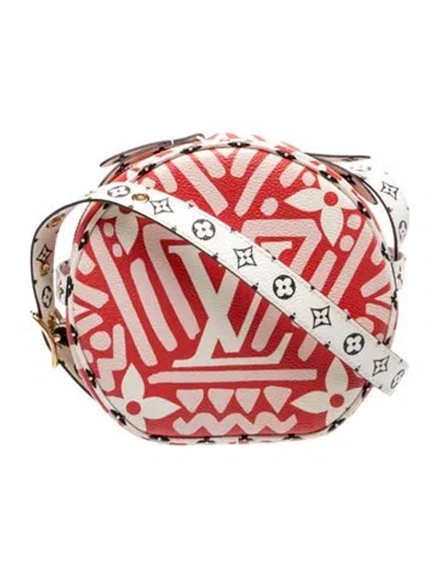 Pre-owned Louis Vuitton Lv Monogram Boite Chapeau Souple Pm In Red