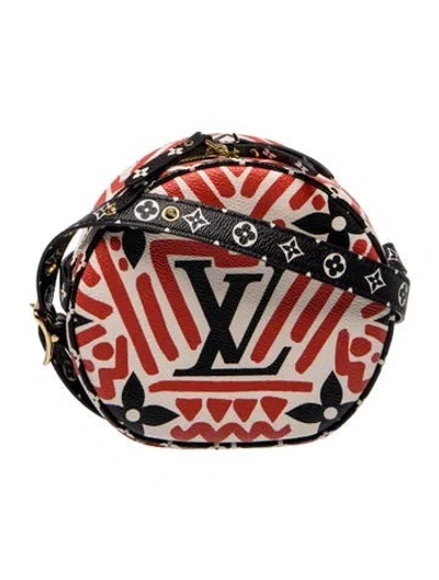 Pre-owned Louis Vuitton Lv Monogram Boite Chapeau Souple Pm In Red