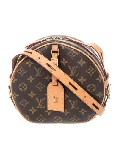 Pre-owned Louis Vuitton Lv Monogram Boîte Chapeaux Souple Mm In Brown