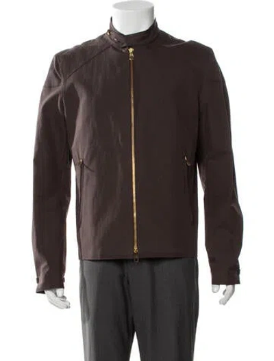 Pre-owned Louis Vuitton Lv Monogram Bomber Jacket In Brown