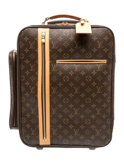 Pre-owned Louis Vuitton Lv Monogram Bosphore Trolley 50 Vintage In Brown