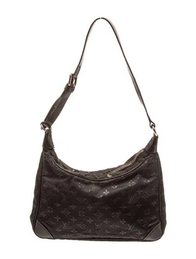 Pre-owned Louis Vuitton Lv Monogram Boulogne In Black