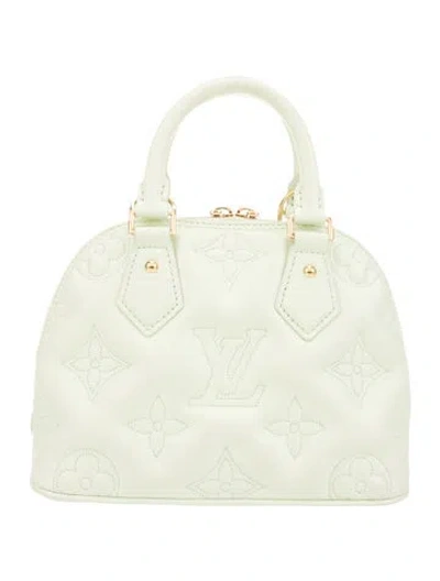 Pre-owned Louis Vuitton Lv Monogram Bubblegram Alma Bb In Green