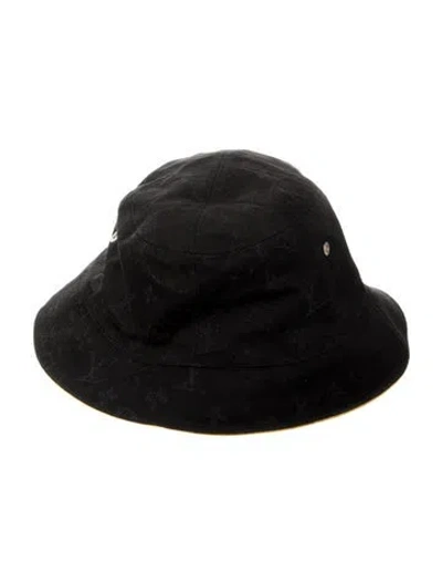 Pre-owned Louis Vuitton Lv Monogram Bucket Hat In Black