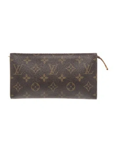 Pre-owned Louis Vuitton Lv Monogram Bucket Pouch In Brown
