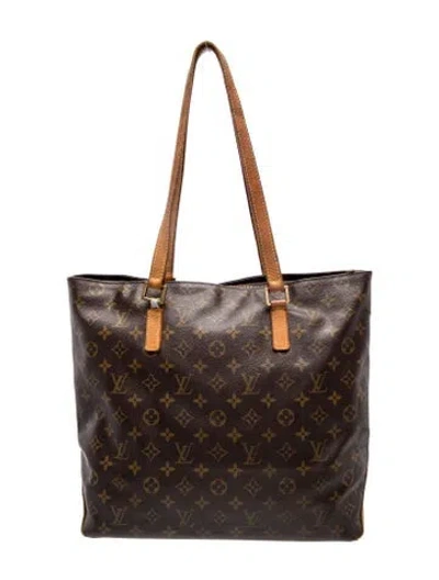 Pre-owned Louis Vuitton Lv Monogram Cabas Mezzo In Brown