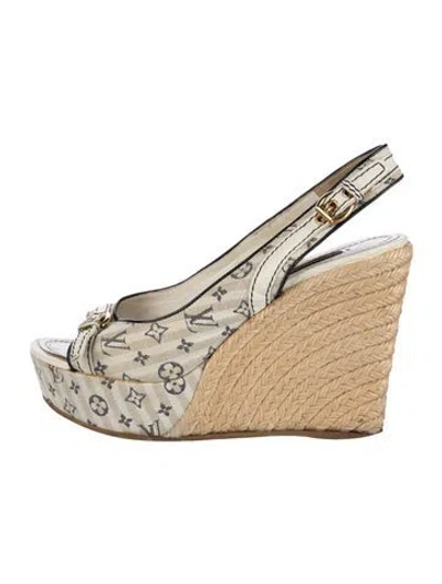Pre-owned Louis Vuitton Lv Monogram Canvas Espadrilles