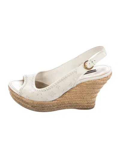 Pre-owned Louis Vuitton Lv Monogram Canvas Espadrilles In Neutral