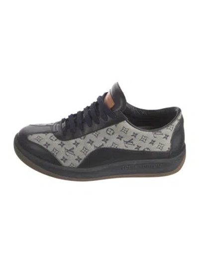 Pre-owned Louis Vuitton Lv Monogram Canvas Sneakers In Blue