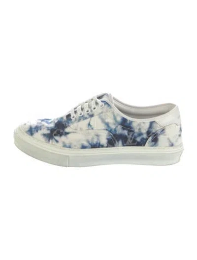 Pre-owned Louis Vuitton Lv Monogram Canvas Sneakers In Blue