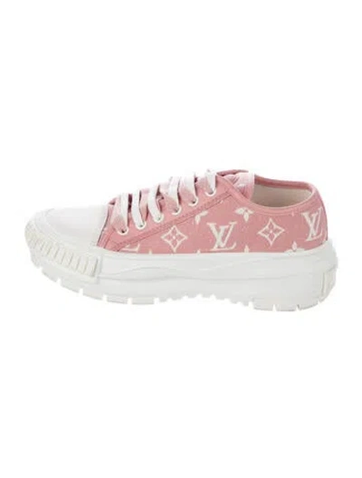 Pre-owned Louis Vuitton Lv Monogram Canvas Sneakers In Pink