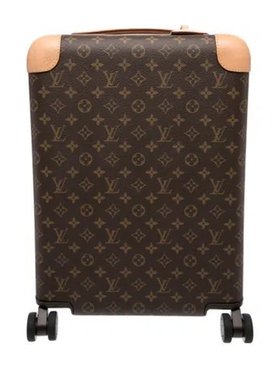Pre-owned Louis Vuitton Lv Monogram Carry-on Suitcase In Brown