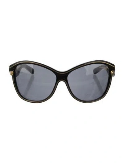 Pre-owned Louis Vuitton Lv Monogram Cat-eye Sunglasses In Black