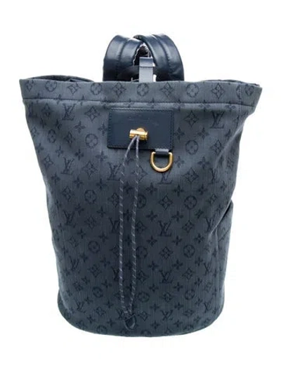 Pre-owned Louis Vuitton Lv Monogram 'chalk' Backpack In Blue