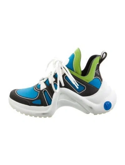 Pre-owned Louis Vuitton Lv Monogram Chunky Sneakers In Blue