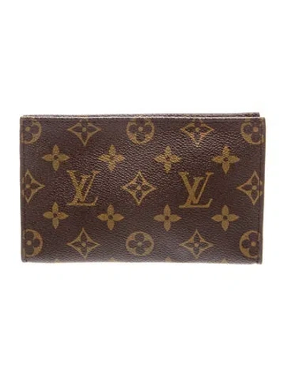 Pre-owned Louis Vuitton Lv Monogram Clutch In Brown