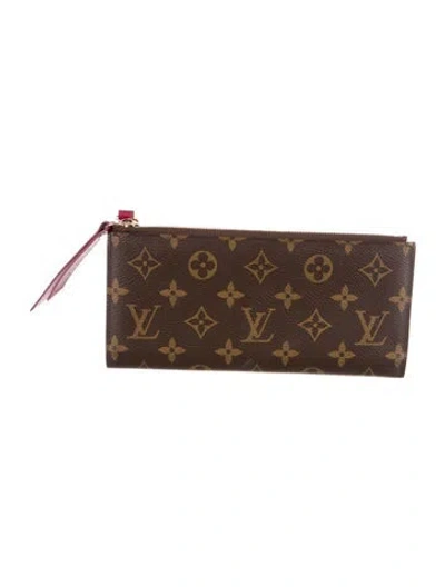 Pre-owned Louis Vuitton Lv Monogram Coated Canvas Adèle Wallet In Multi