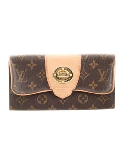 Pre-owned Louis Vuitton Lv Monogram Coated Canvas Boetie Wallet In Brown