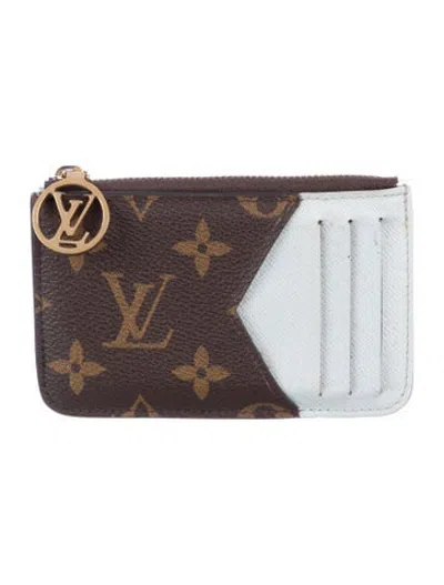 Pre-owned Louis Vuitton Lv Monogram Coated Canvas Card Case In Brown