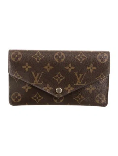 Pre-owned Louis Vuitton Lv Monogram Coated Canvas Card Holder In Brown
