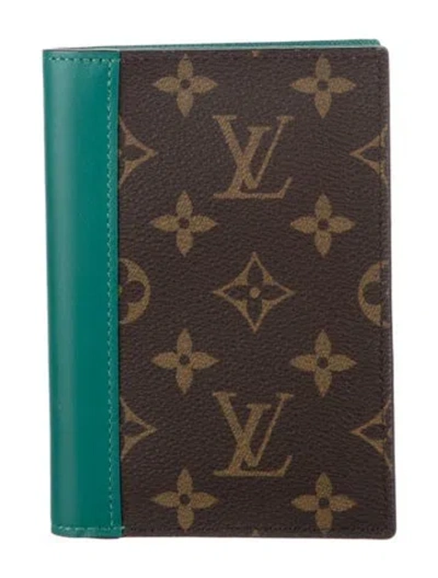 Pre-owned Louis Vuitton Lv Monogram Coated Canvas Card Holder In Brown