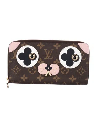 Pre-owned Louis Vuitton Lv Monogram Coated Canvas Continental Wallet In Brown