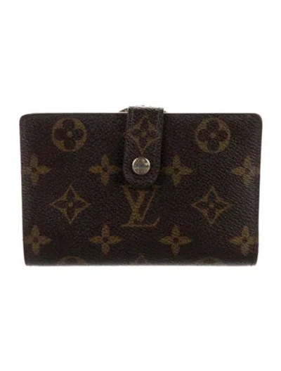 Pre-owned Louis Vuitton Lv Monogram Coated Canvas French Purse In Brown