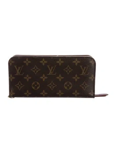 Pre-owned Louis Vuitton Lv Monogram Coated Canvas Insolite Wallet In Brown