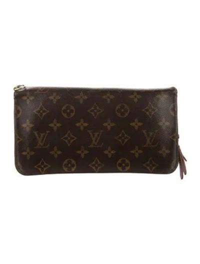 Pre-owned Louis Vuitton Lv Monogram Coated Canvas Insolite Wallet In Brown