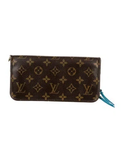 Pre-owned Louis Vuitton Lv Monogram Coated Canvas Insolite Wallet In Brown