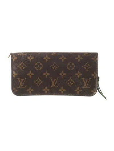 Pre-owned Louis Vuitton Lv Monogram Coated Canvas Insolite Wallet In Brown