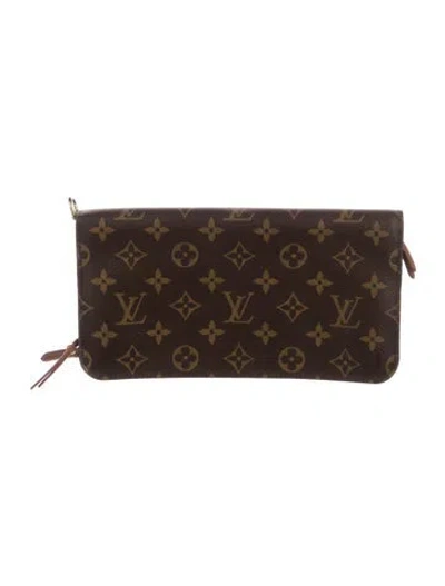 Pre-owned Louis Vuitton Lv Monogram Coated Canvas Insolite Wallet In Brown