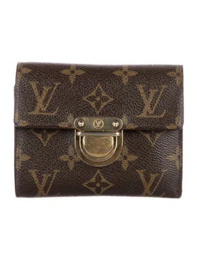 Pre-owned Louis Vuitton Lv Monogram Coated Canvas Koala Wallet In Brown